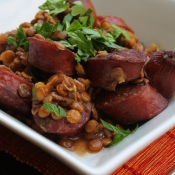 Spicy Sausage and Lentil Stew 
