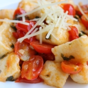 Potato Gnocchi with Tomato-Basil Butter Sauce